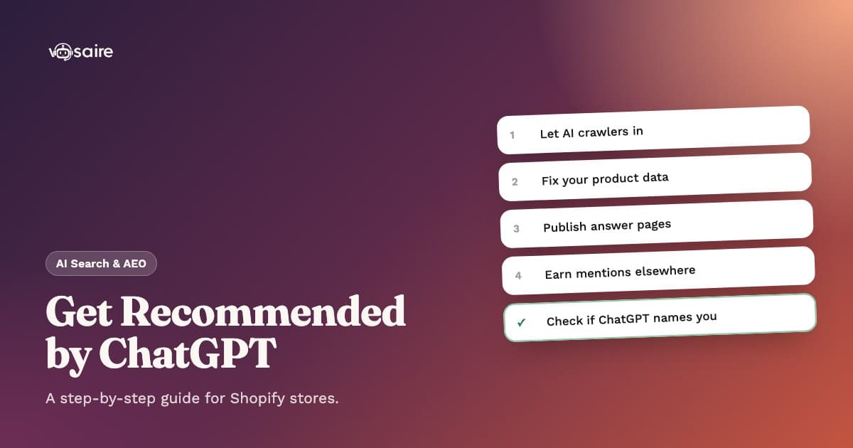Get Your Shopify Store Recommended by ChatGPT