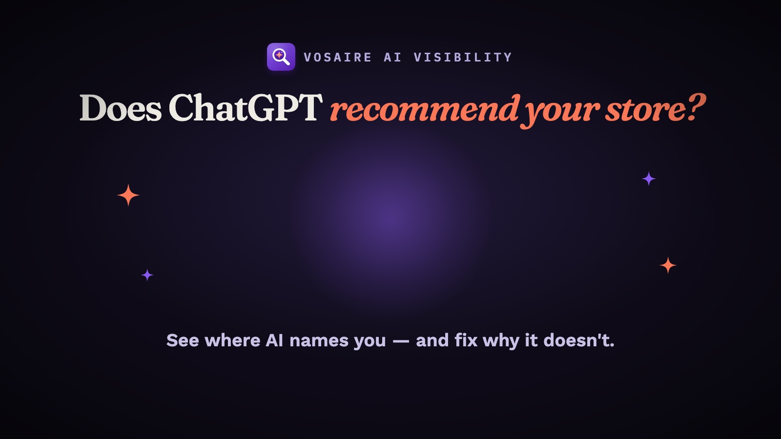 Vosaire AI Visibility & AEO — see whether ChatGPT, Gemini and Perplexity recommend your Shopify store